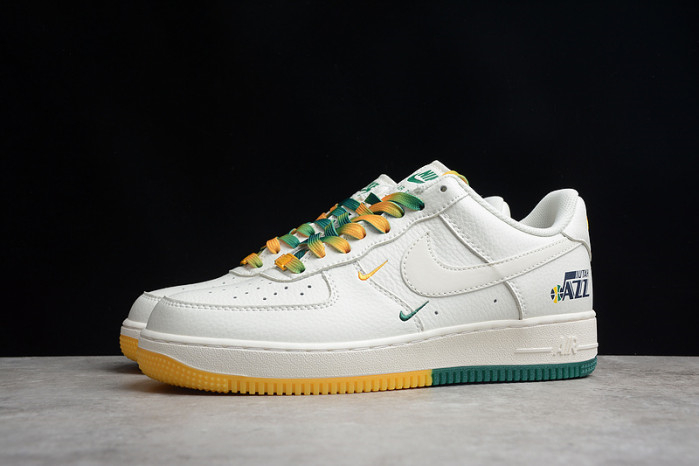 Nike Air Force 1 07 Low White Green Noise Yellow Shoes ZJ6695-303 - Image 6