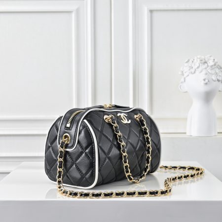 Chanel Matelasse Drum Mini Boston Bag - Image 2