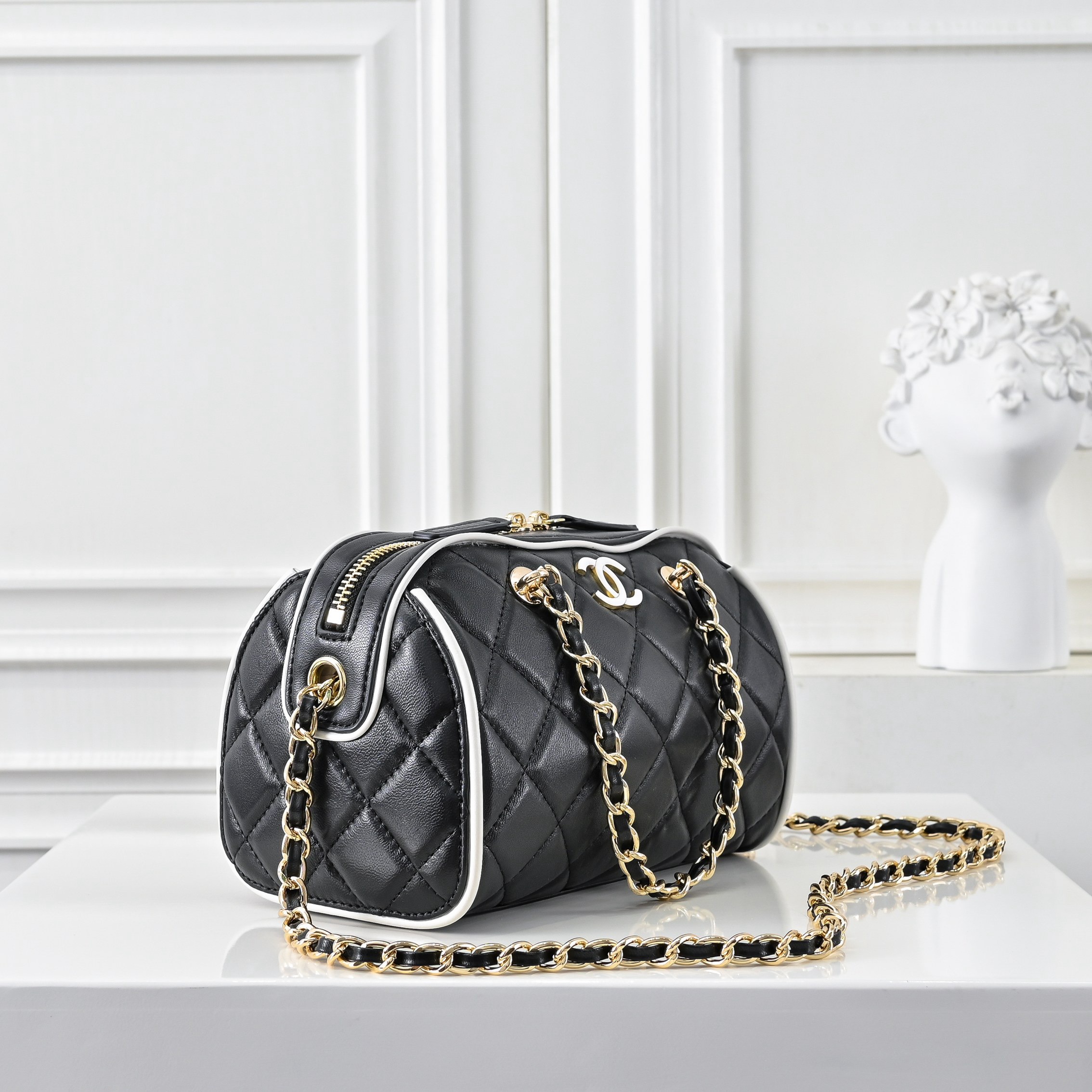 Chanel Matelasse Drum Mini Boston Bag - Image 2