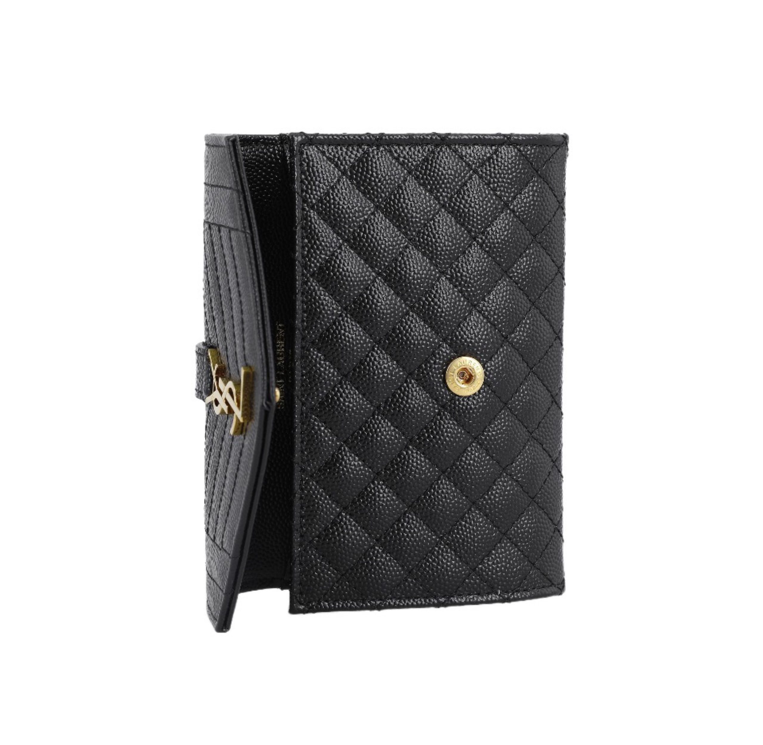 Saint Laurent YSL Grained Leather Wallet - Image 2