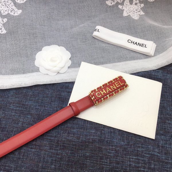 Chanel Belt With Chanel Signature Orange with Gold-Toned Hardware Women Belt 30MM
