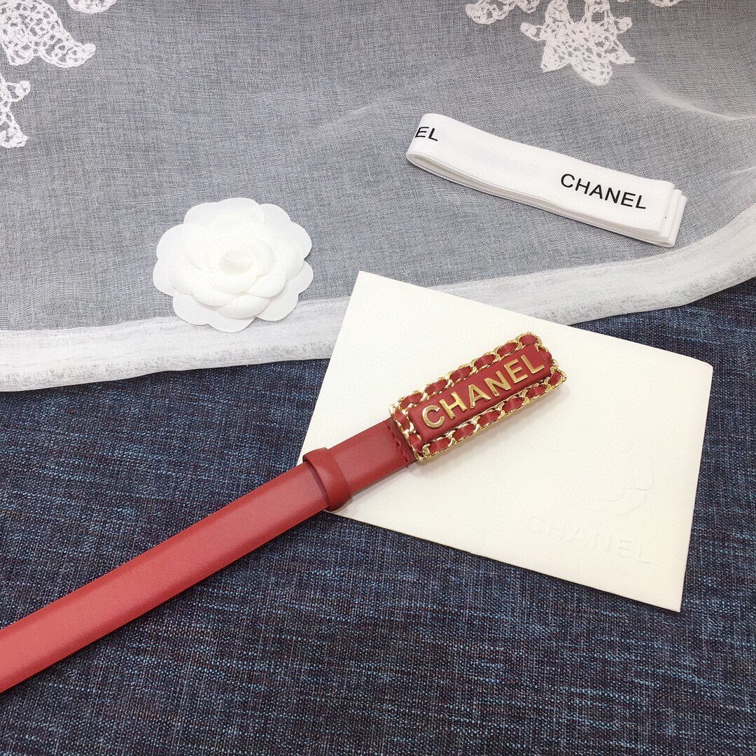 Chanel Belt With Chanel Signature Orange with Gold-Toned Hardware Women Belt 30MM - Image 4