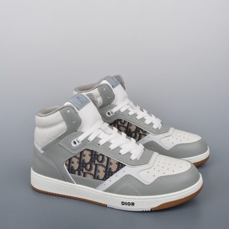 Dior B27 Sneakers High-Top Gray (AAA High Quality Version)