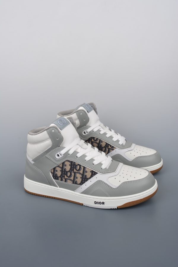 Dior B27 Sneakers High-Top Gray (AAA High Quality Version)