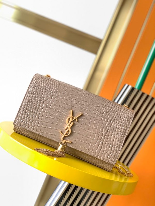 YSL Kate 24cm Crocodile Pattern Bag - Top Quality