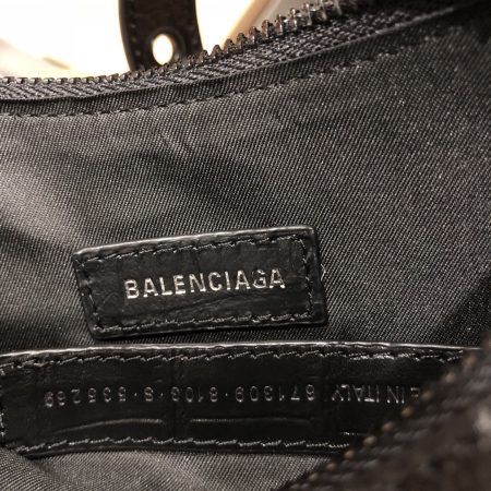 BALENCIAGA Le Cagole Small Studded Crinkled-leather Shoulder Bag - Image 6