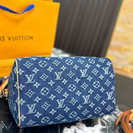 LV Denim Pillow Bag - Image 9