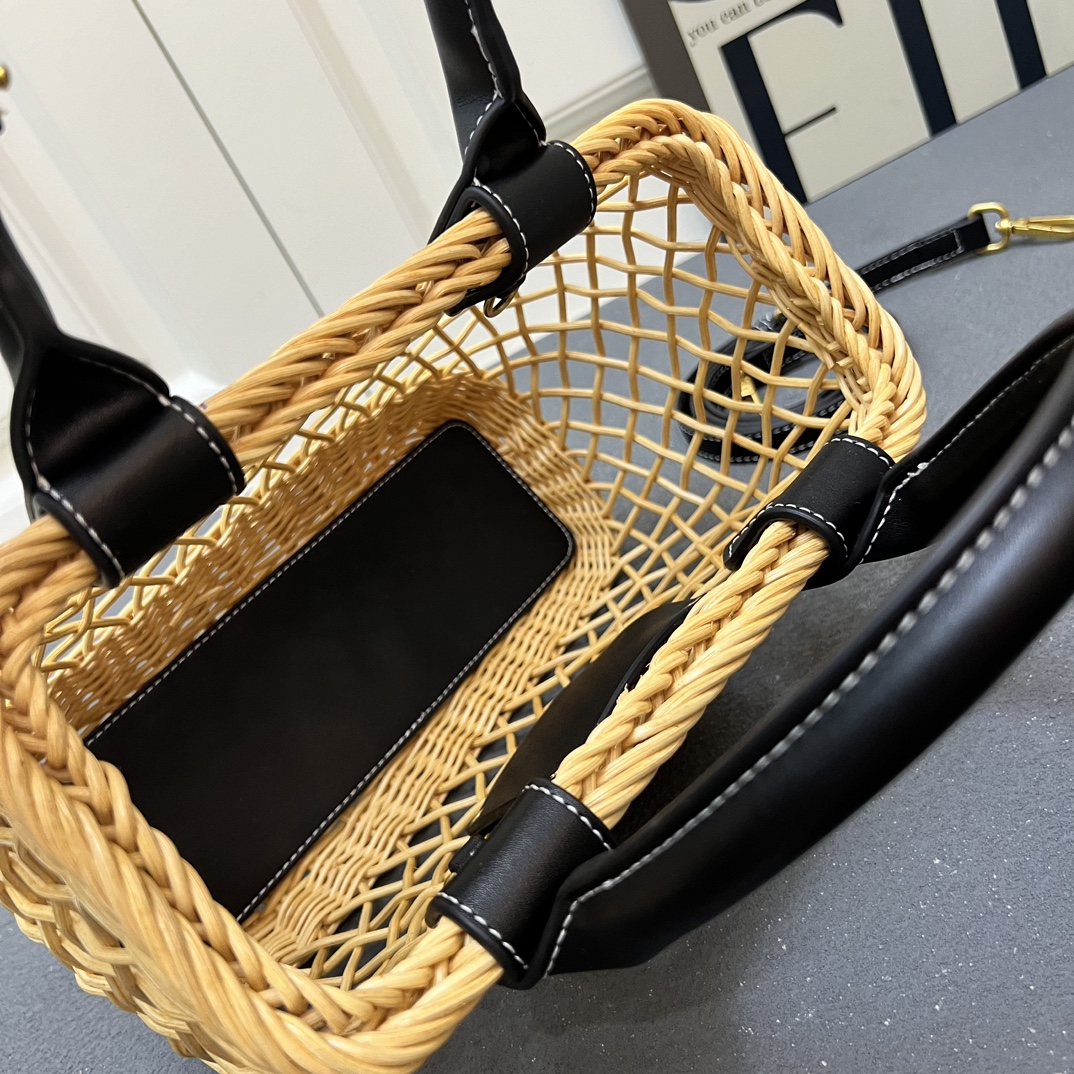 Miu Miu Woven Basket Tote Bag - Image 12