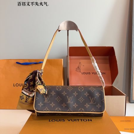 LV Vintage Monogram Canvas Pochette Twin GM Crossbody Bag - Image 1
