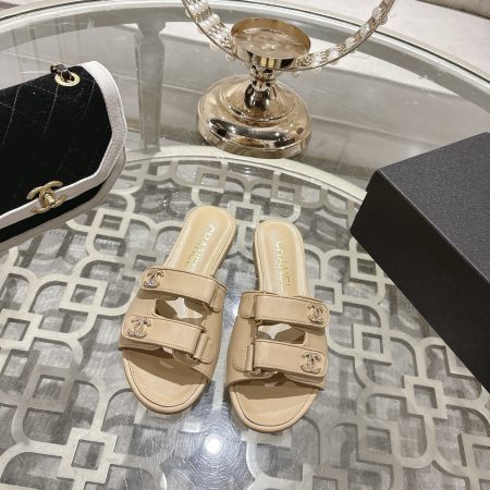 CHANEL CC Spring Flat Sandals - Image 4