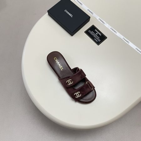 Chanel 26P Double C Diamond Buckle Velcro Slippers - Image 4