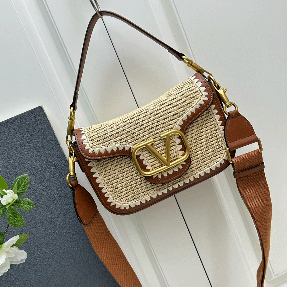 Valentino Garavanialltimewoven leather shoulder bag - Image 5