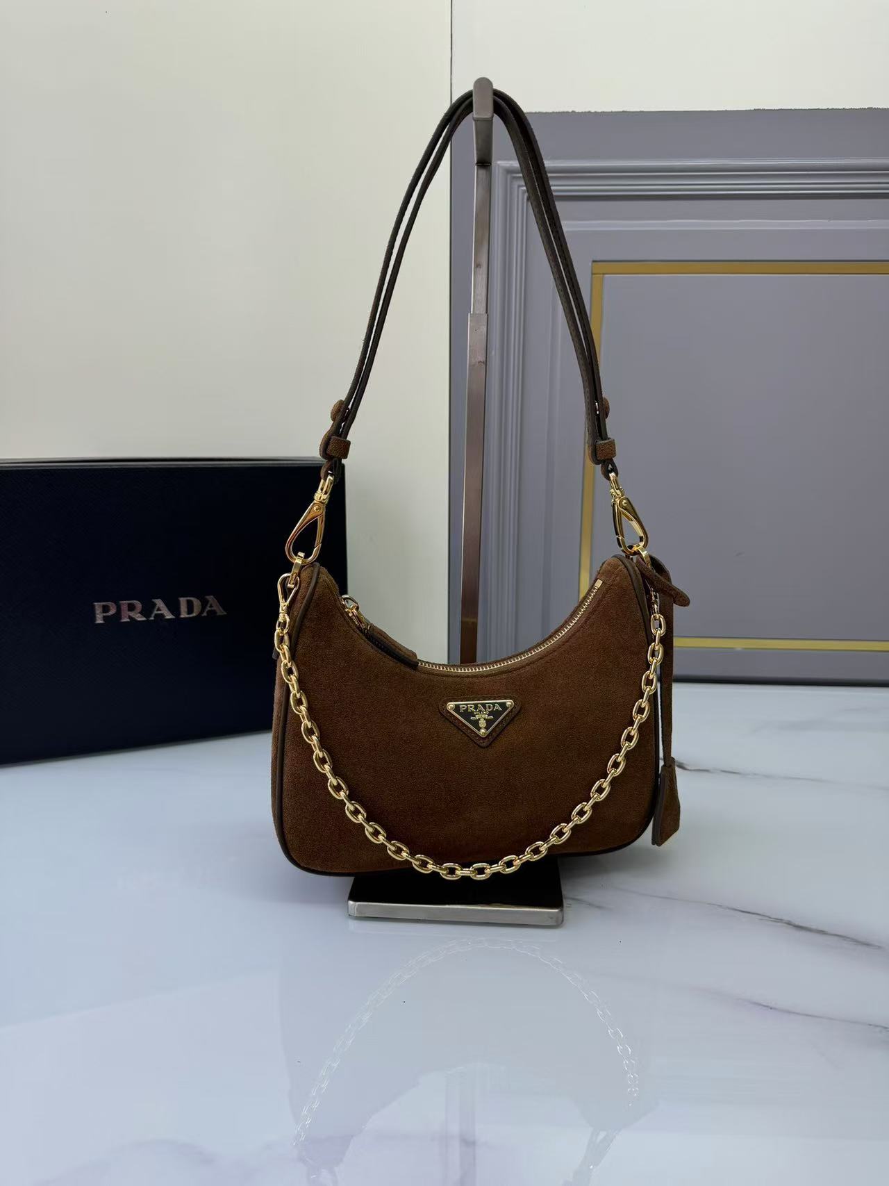 Prada Re-Edition Suede Mini Bag - Image 3
