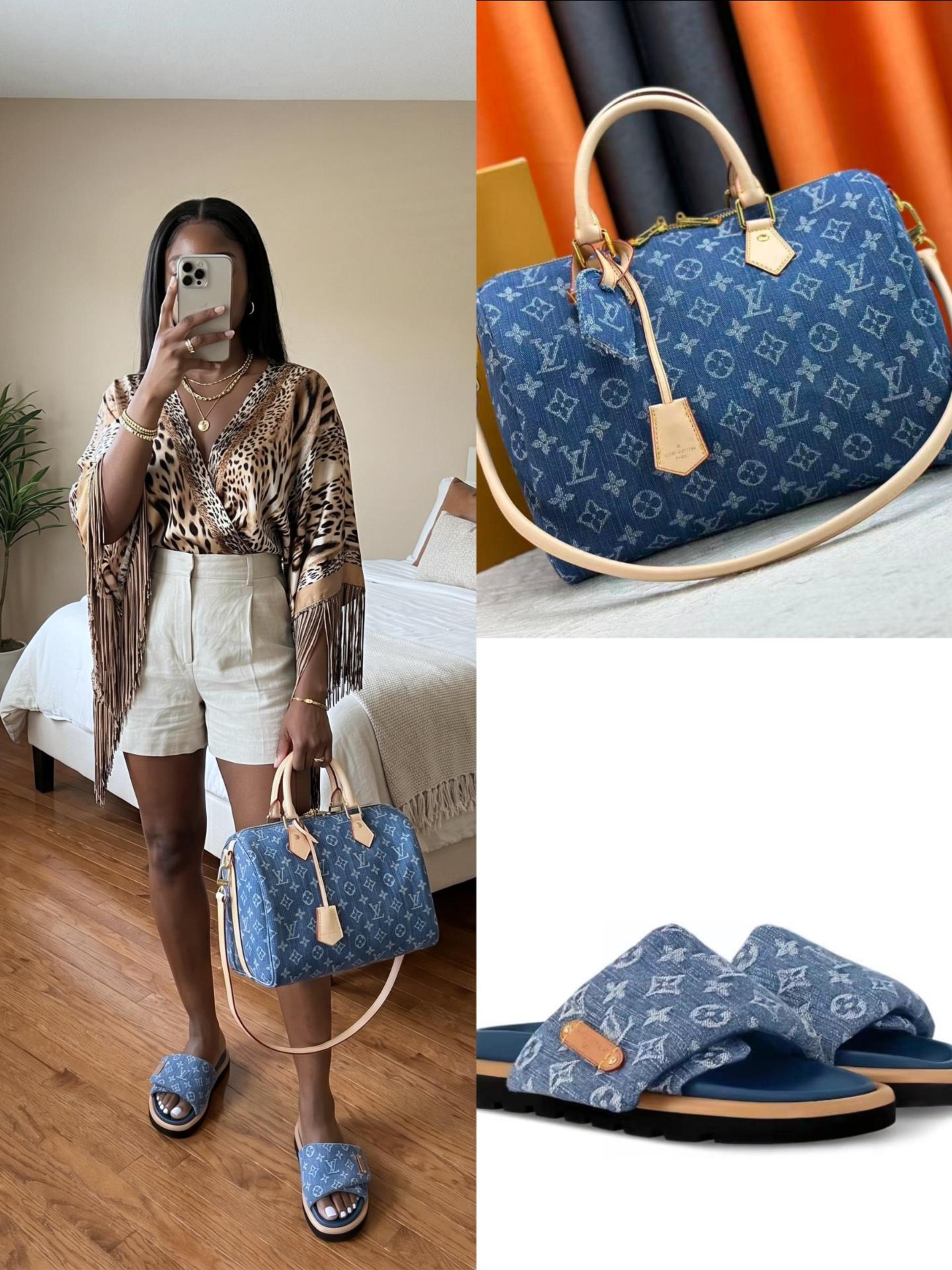LV Shoes & Bag Set - Image 1