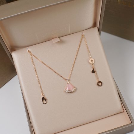 Bulgari Limited Edition Cherry Blossom Pink Dress Necklace