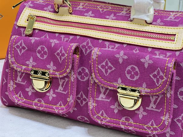 LV Monogram Denim Neo Speedy Fuchsia Bag