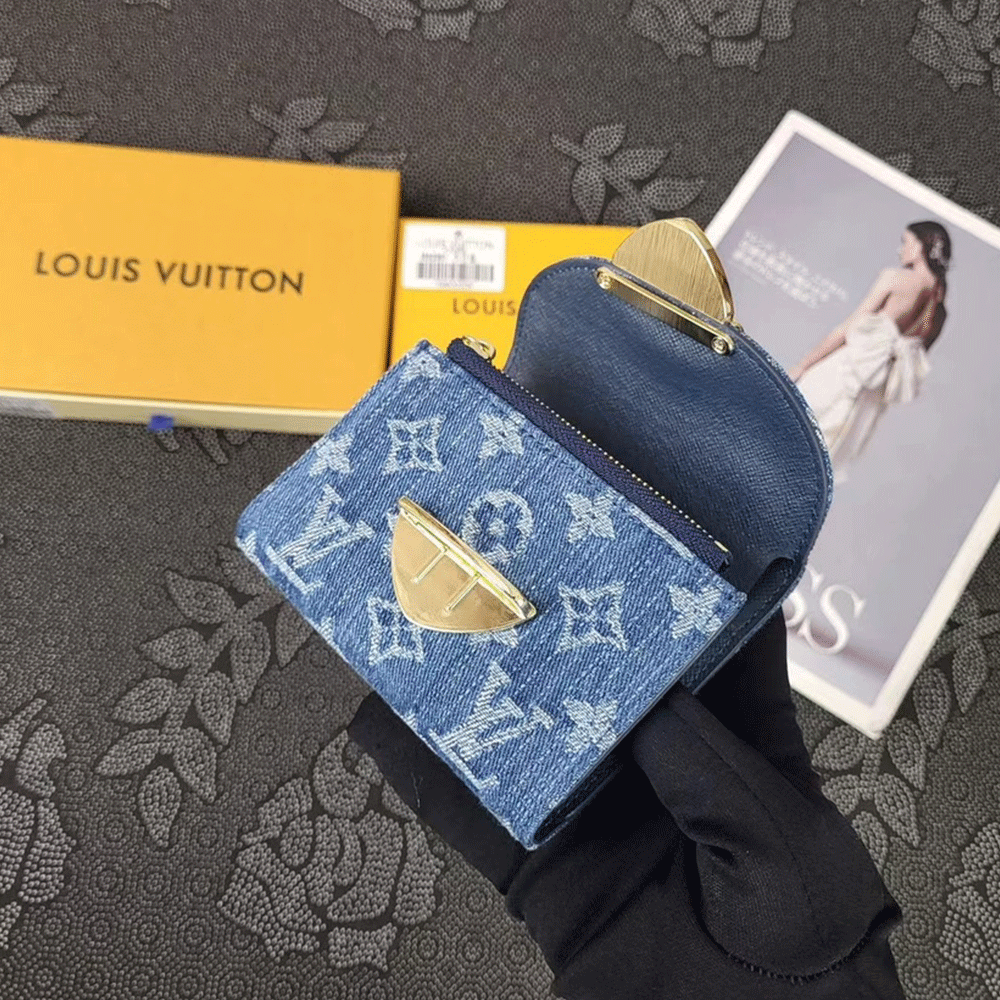 LV Monogram Jacquard Denim Money Clip - Image 6