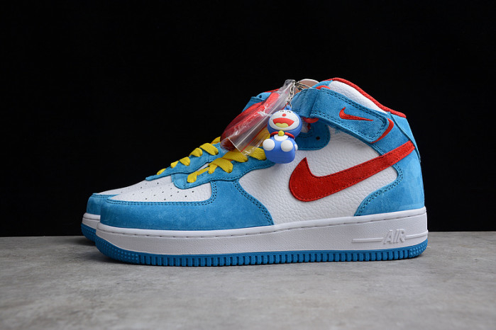 Nike Air Force 1 07 Mid Doraemon White Blue Red Yellow GB1236-160 - Image 13