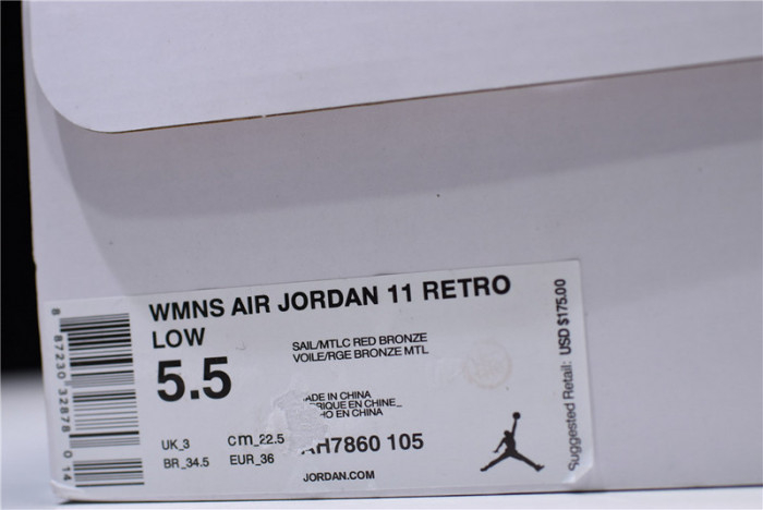 Wmns Air Jordan 11 Retro "rose Gold" AH7860-105 - Image 12