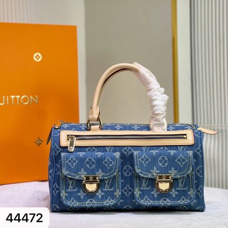 LV Monogram Denim Neo Speedy Fuchsia Bag - Image 2