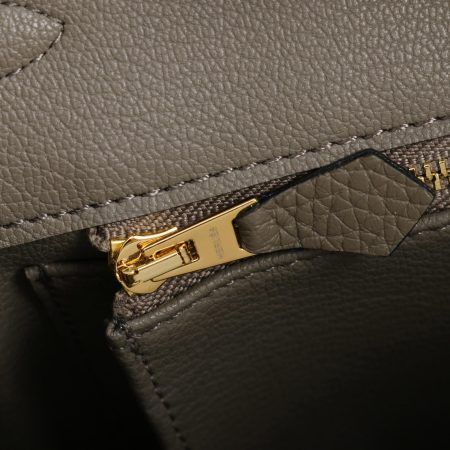 Hermès Etain Togo Birkin 25 Gold Hardware Bag - 10A Mirror Version - Image 7