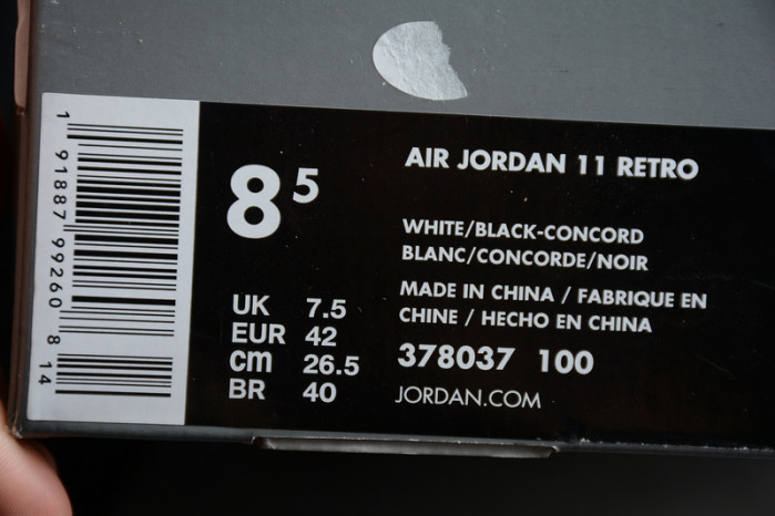 2018 Air Jordan 11 Retro Concord 378037-100 - Image 12
