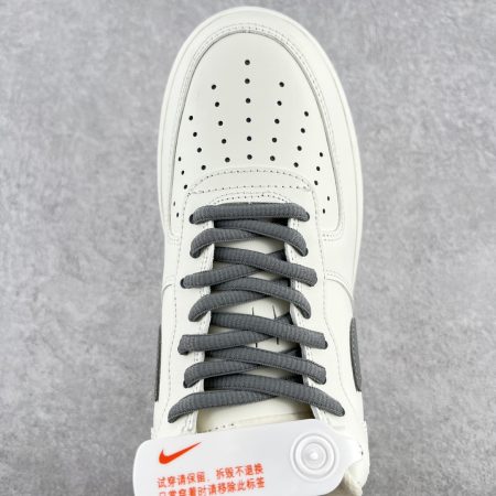 Nike Air Force White Dark Grey - Image 7