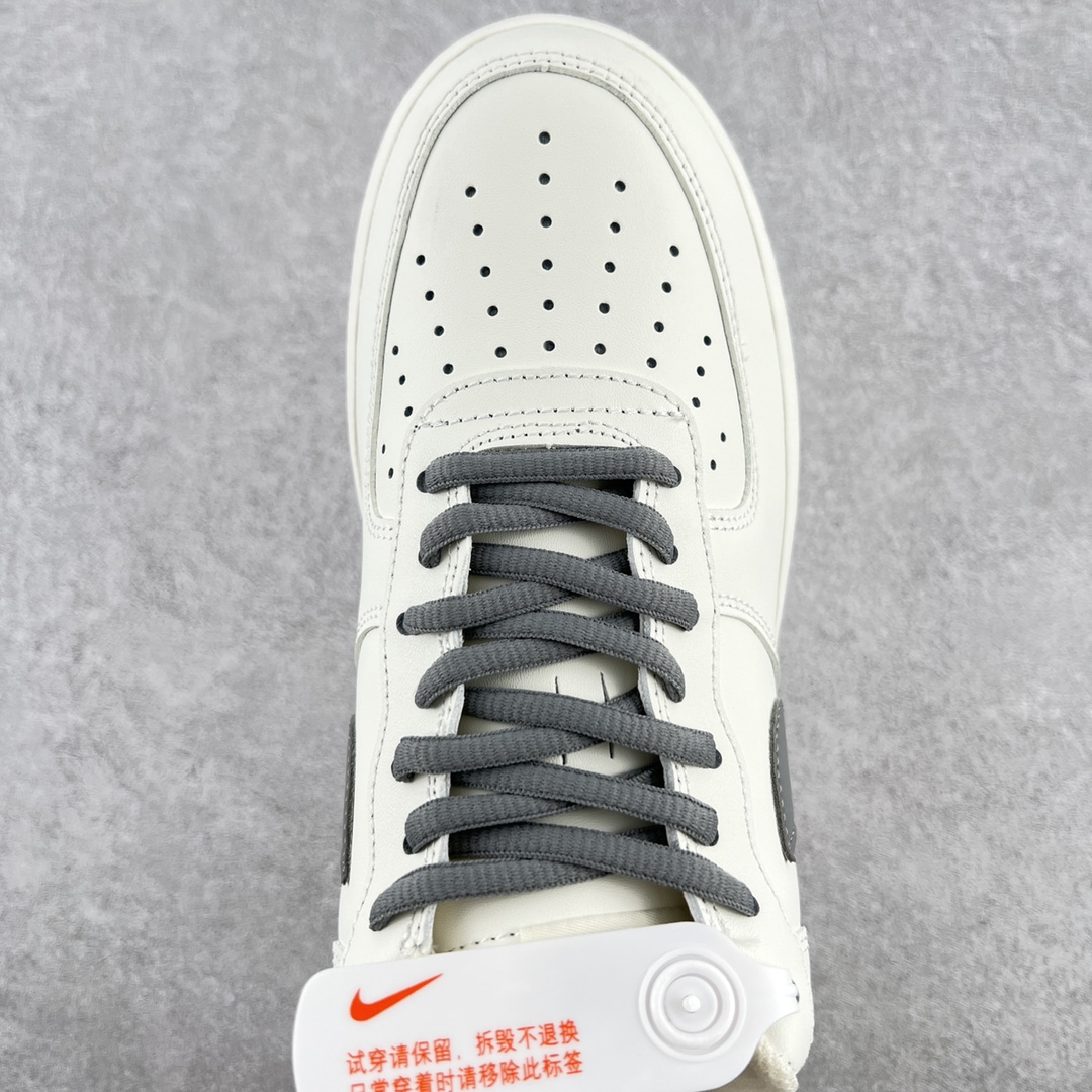 Nike Air Force White Dark Grey - Image 7
