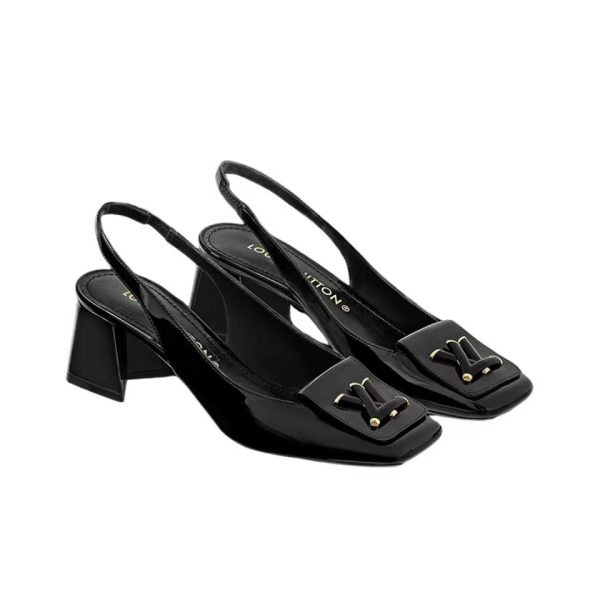 LV Half a Pack of Horseshoe Heels Slide Sandal