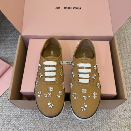Miu Miu Embroidered Women Sneakers - Image 2