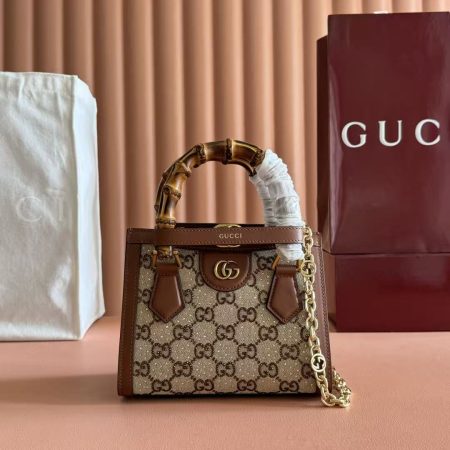 Gucci Diana Crystals Small Tote Bag
