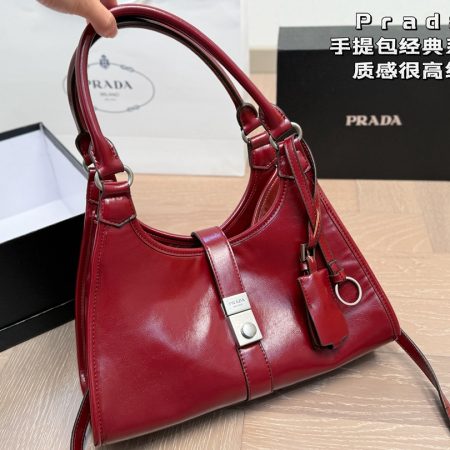 Prada push-lock Leather Tote Bag - Image 3