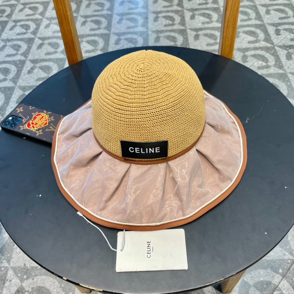 Ceiline Straw Sun Hat With Bow Split Back Sunhat