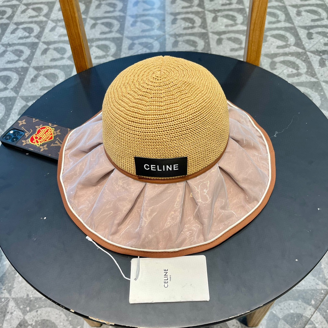 Ceiline Straw Sun Hat With Bow Split Back Sunhat - Image 2