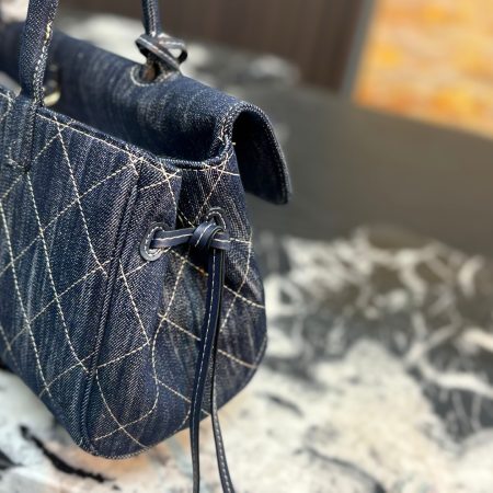Chanel 26S Denim Baguette Bag - Image 3