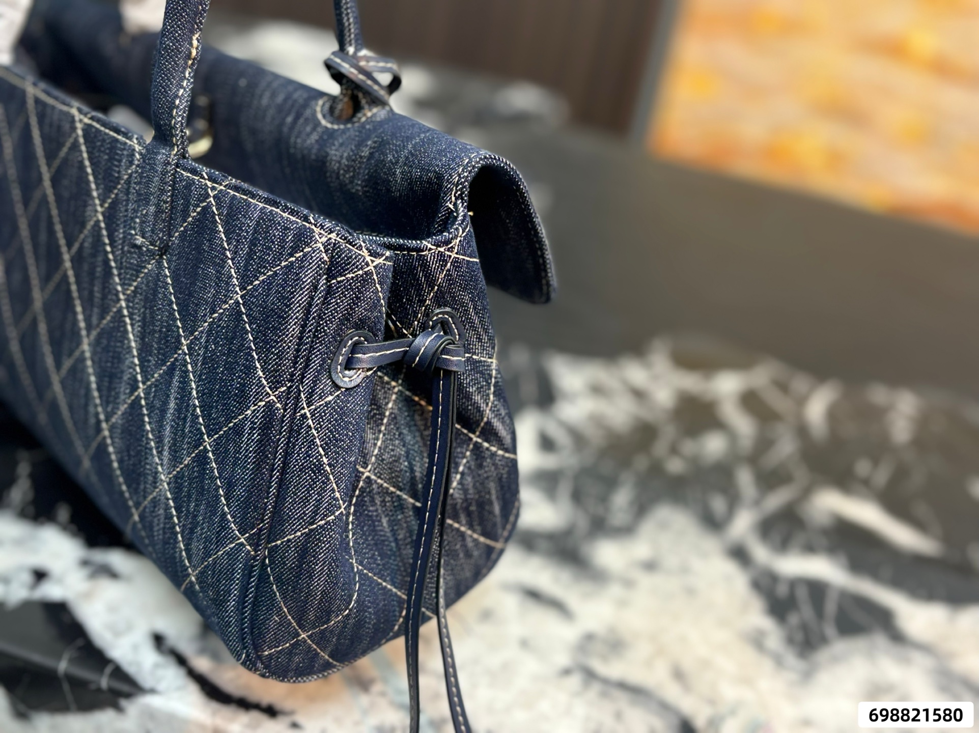 Chanel 26S Denim Baguette Bag - Image 3