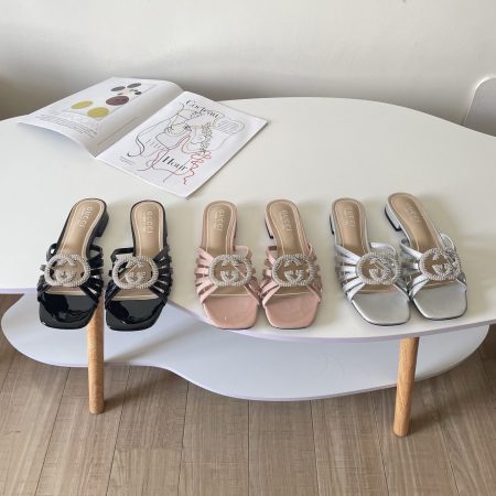 Gucci 26P Double G Openwork Flat Sandals