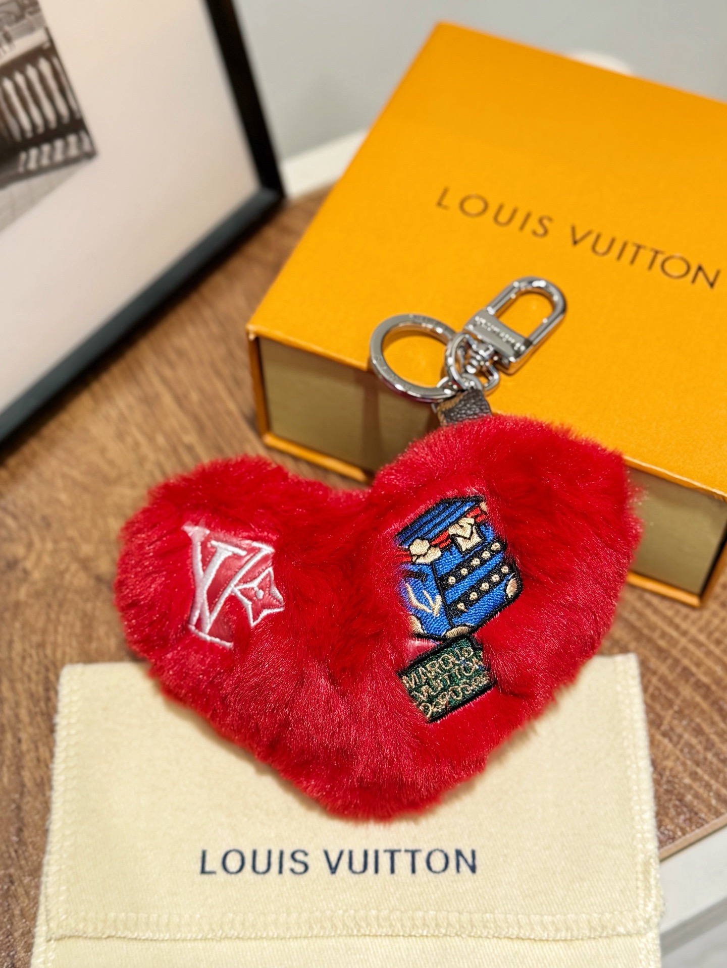 LV Lucky Heart Bag Charm - Image 1