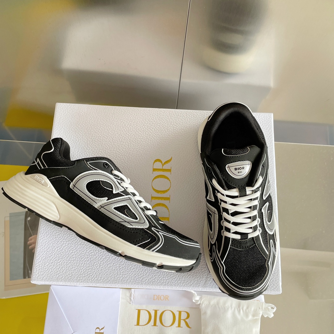 Dior B30 Dad Sneakers Black (AAA High Quality Version) - Image 2