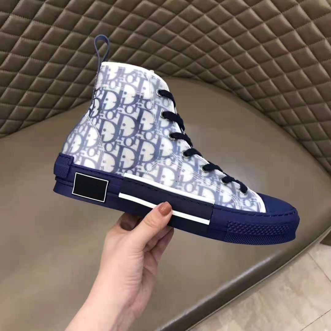 Dior B23 Luxury Shoes with white print logo - Image 2
