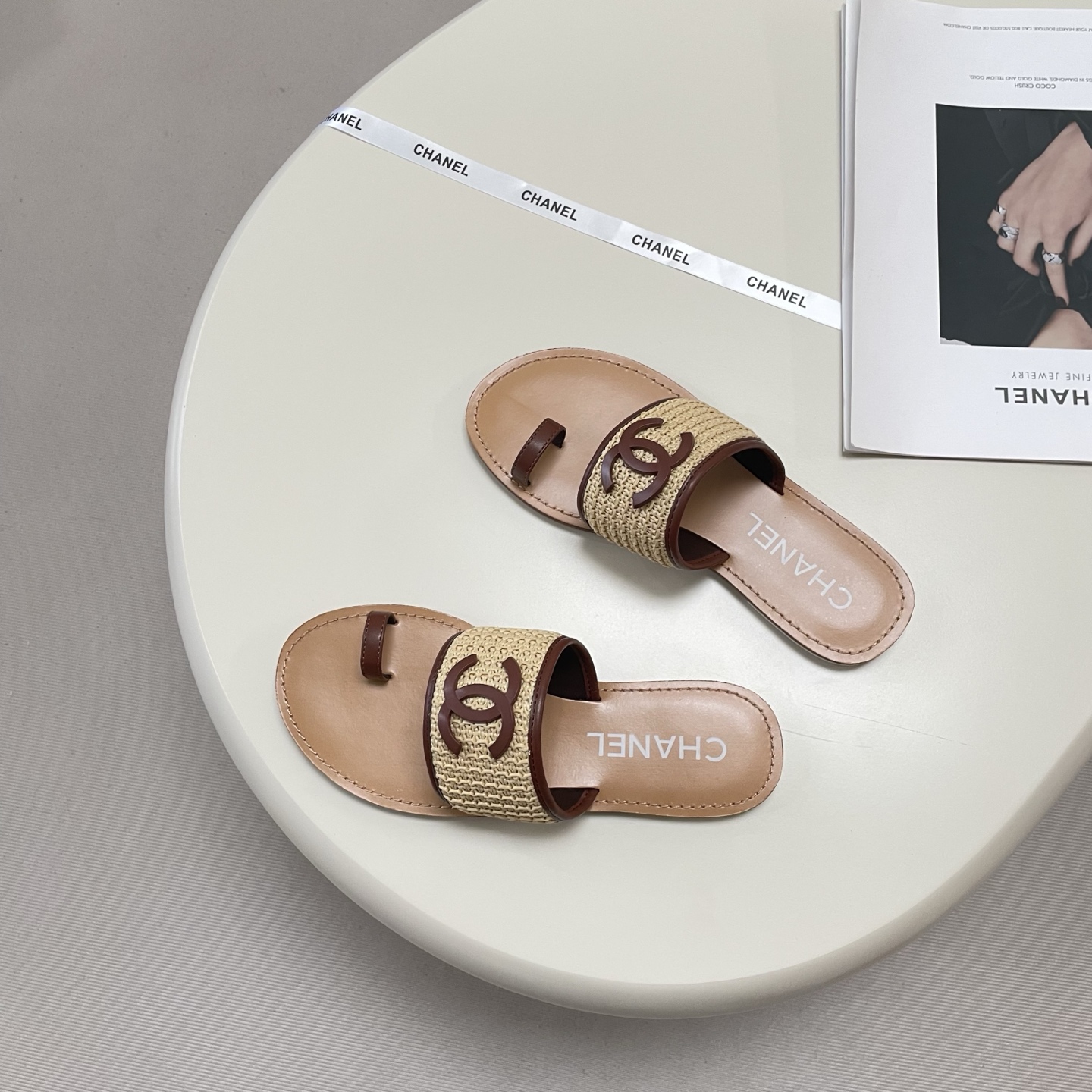 Chanel 26P Woven Thong Sandals - Image 7