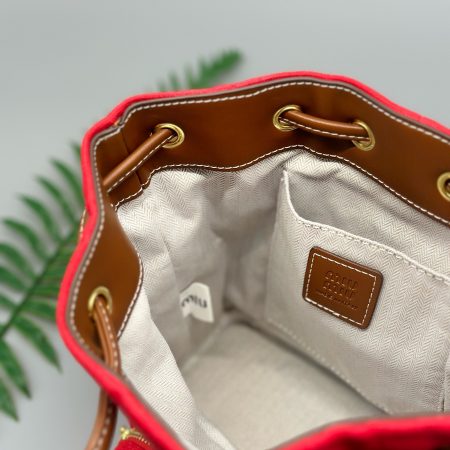 Miu Miu Canvas and Leather Backpack - Image 8