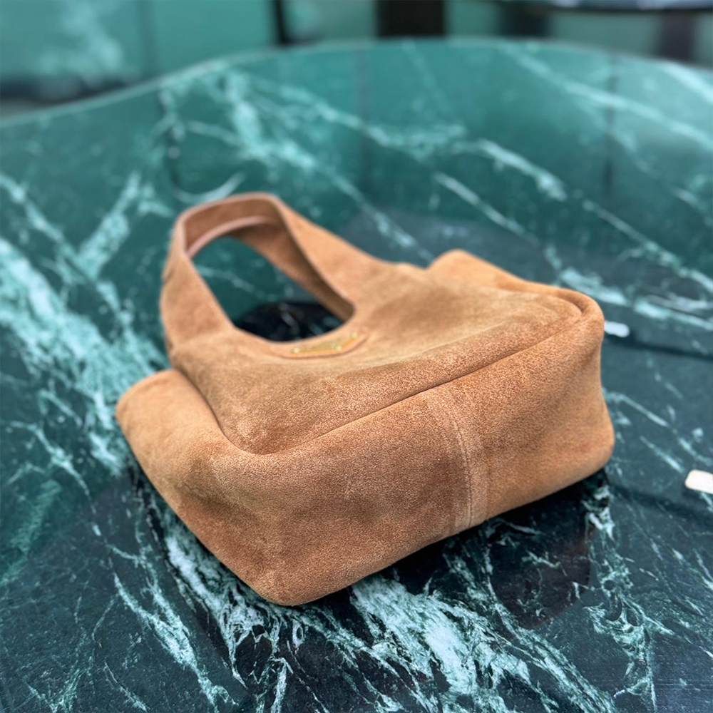 Prada mini suede tote bag 10A quality 1BA349 - Image 5