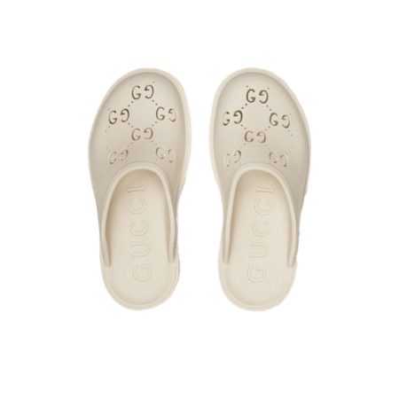 Gucci Shoes Hollow Double G Rubber Thick Slide Sandal - Image 2
