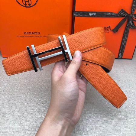 Hermes H Belt Buckle & Reversible Brown For Women, Women Belt 380MM - Image 2