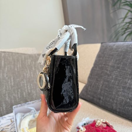 Dior Mini Lady Bag - Lacquered Calfskin - Image 5