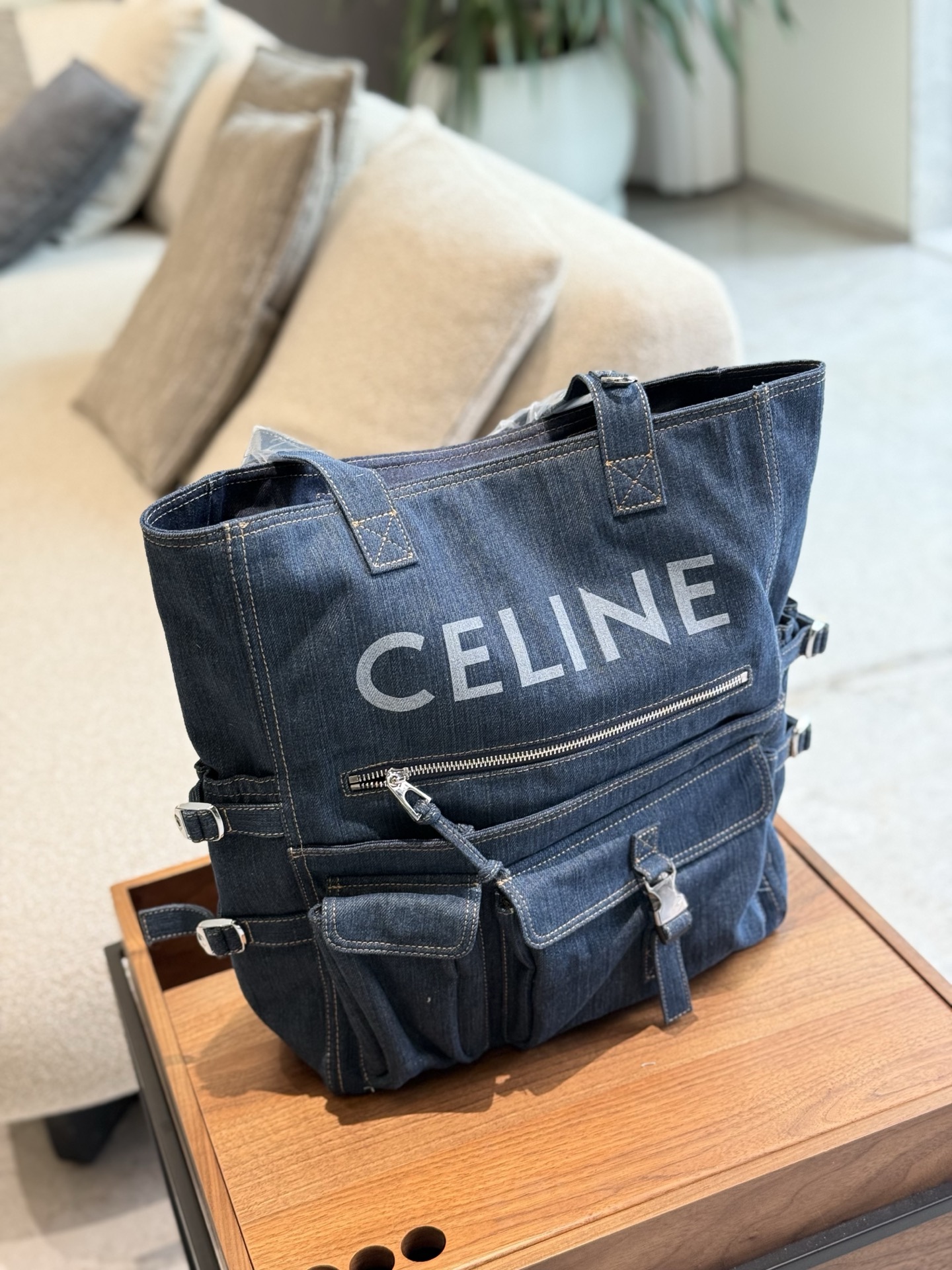 Celine Denim Tote Bag - Image 2