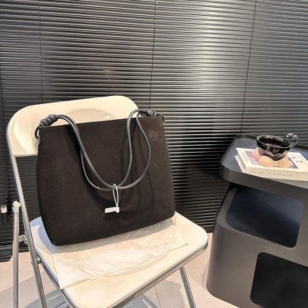 LOEWE Suede Tote Bag - Image 13