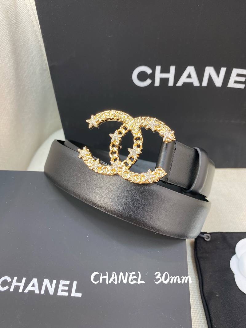 Chanel Belt With Double C Buckle Black Women Belt 30MM - Image 1