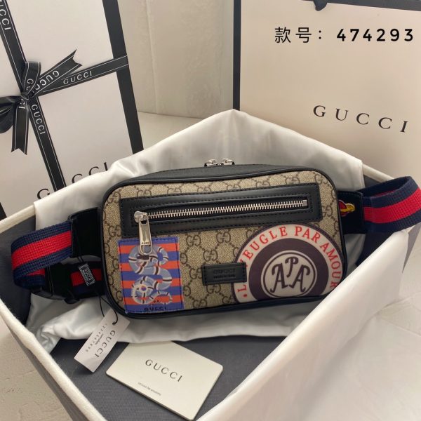 Gucci Canvas & Leather Waist bag